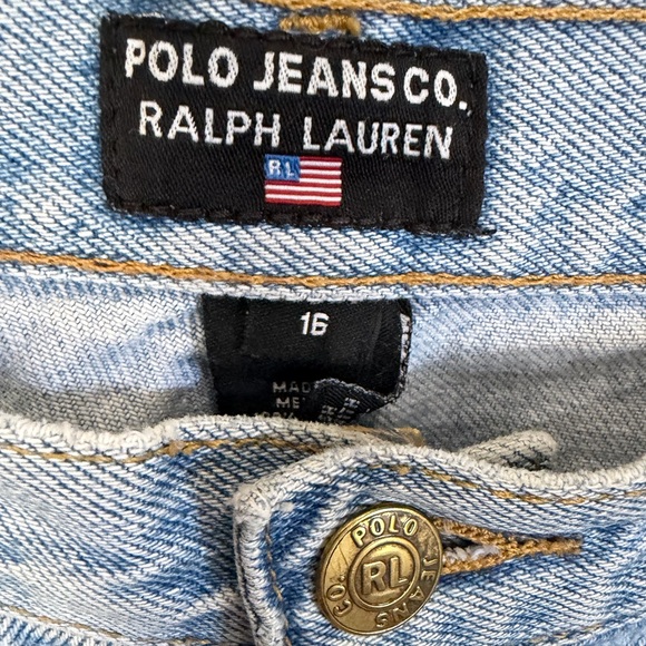 Vintage Y2K Ralph Lauren High Rise Light Blue Jeans - Picture 6 of 8